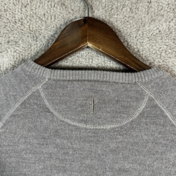 Johnnie-O Boggs Sweater Mens Medium Gray Merino Wool Crewneck Pullover Knit - Picture 7 of 9